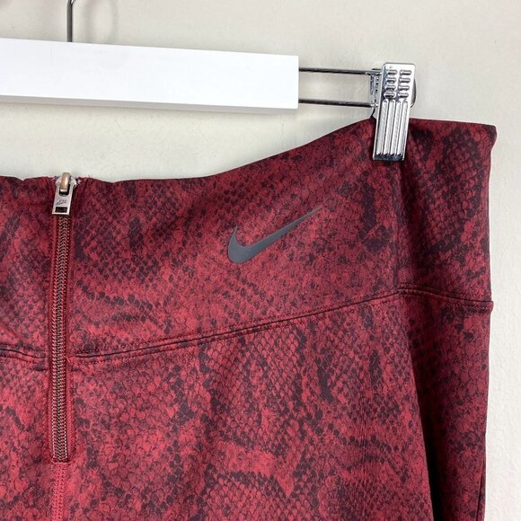Nike Plus Burgundy Snake Print High Waist Leggings 2X - Picture 3 of 7